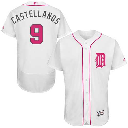 Detroit Tigers #9 Nicholas Castellanos White Mother's Day Flexbase Stitched Jersey DingZhi