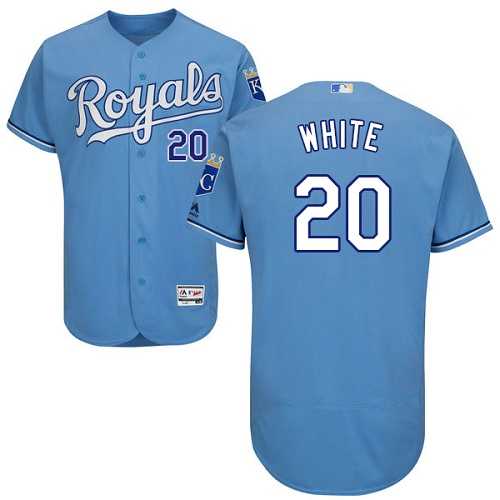 Kansas City Royals #20 Frank White Light Blue Flexbase Stitched Jersey DingZhi