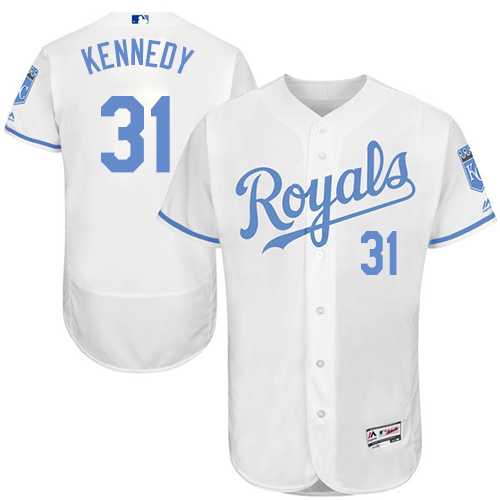 Kansas City Royals #31 Ian Kennedy White Father's Day Flexbase Stitched Jersey DingZhi