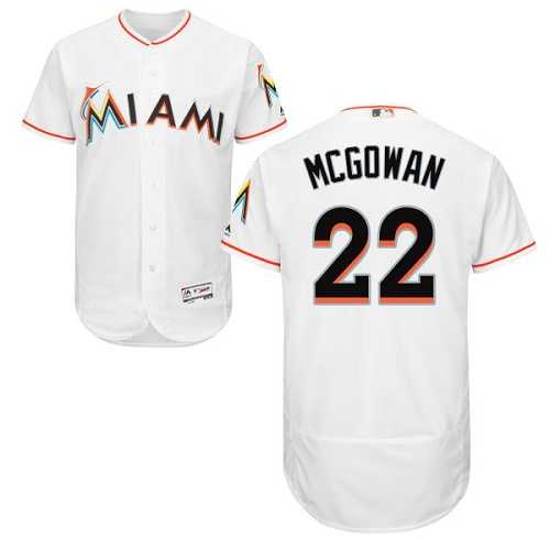 Miami Marlins #22 Dustin McGowan White Flexbase Stitched Jersey DingZhi