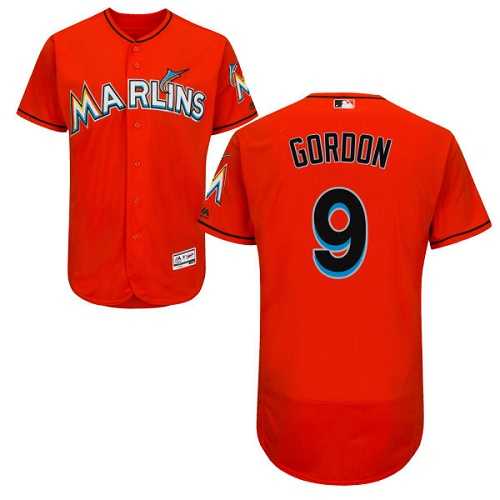 Miami Marlins #9 Dee Gordon Orange Flexbase Stitched Jersey DingZhi