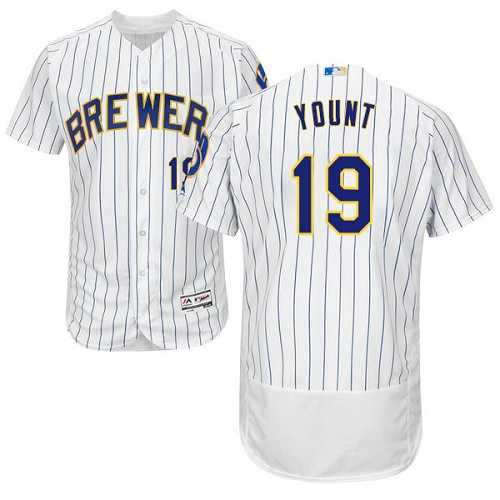 Milwaukee Brewers #19 Robin Yount White Flexbase Player Stitched Jersey DingZhi