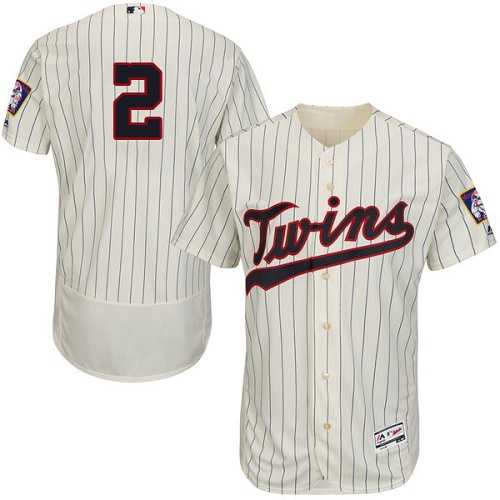 Minnesota Twins #2 Brian Dozier Cream Flexbase Stitched Jersey DingZhi