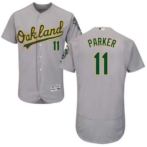 Oakland Athletics #11 Jarrod Parker Gray Flexbase Stitched Jersey DingZhi