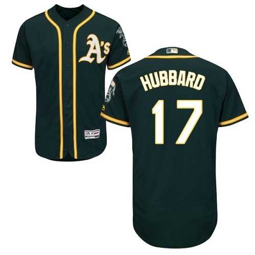 Oakland Athletics #17 Glenn Hubbard Green Flexbase Stitched Jersey DingZhi