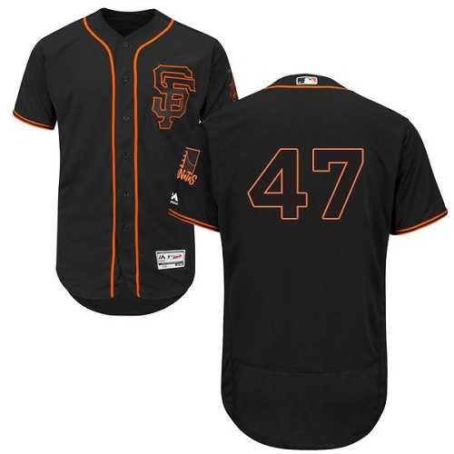 San Francisco Giants #47 Johnny Cueto Black Flexbase Stitched Jersey DingZhi