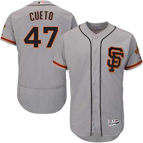 San Francisco Giants #47 Johnny Cueto Gray Road 2 Flexbase Stitched Jersey DingZhi