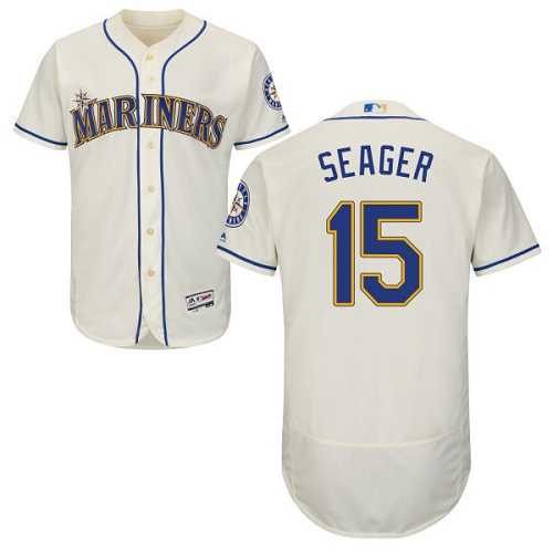 Seattle Mariners #15 Kyle Seager Cream Flexbase Stitched Jersey DingZhi