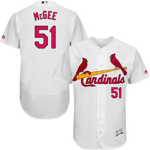 St. Louis Cardinals #51 Willie McGee White Flexbase Stitched Jersey DingZhi