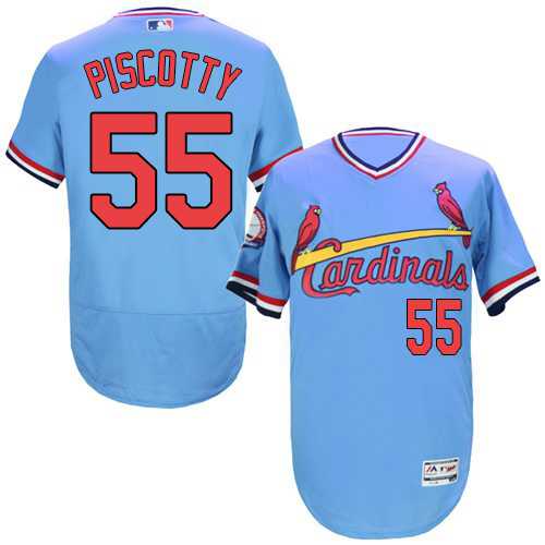 St. Louis Cardinals #55 Stephen Piscotty Light Blue Cooperstown Collection Flexbase Stitched Jersey DingZhi