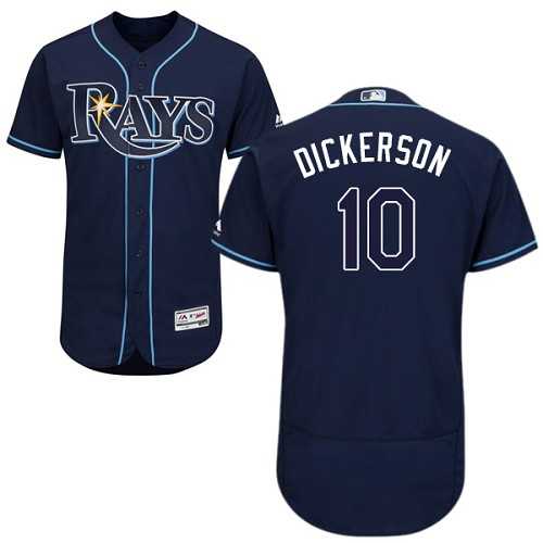 Tampa Bay Rays #10 Corey Dickerson Navy Flexbase Stitched Jersey DingZhi