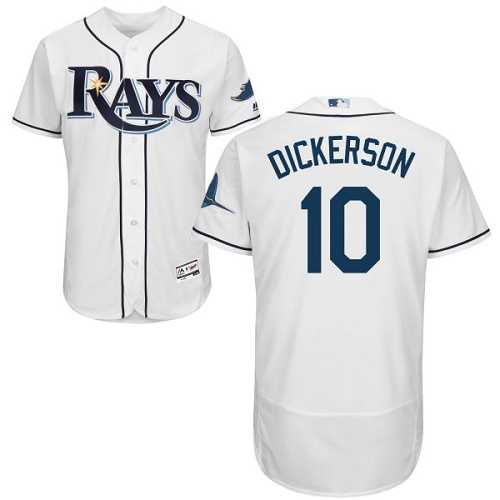 Tampa Bay Rays #10 Corey Dickerson White Flexbase Stitched Jersey DingZhi