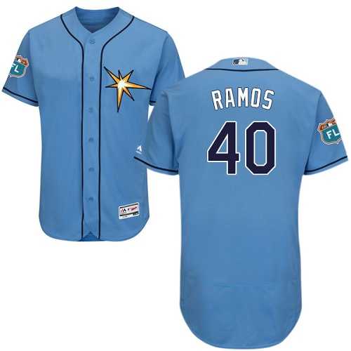 Tampa Bay Rays #40 Wilson Ramos Light Blue Flexbase Stitched Jersey DingZhi