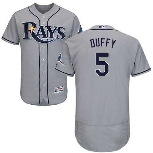 Tampa Bay Rays #5 Matt Duffy Gray Flexbase Stitched Jersey DingZhi