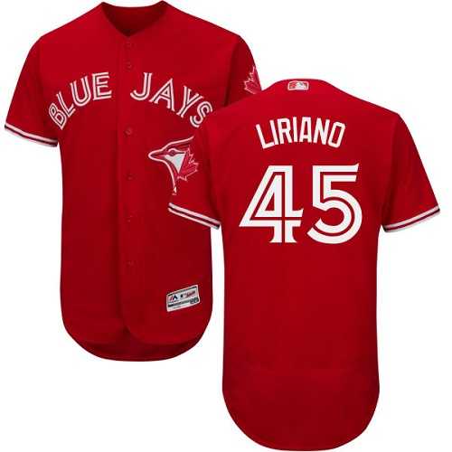 Toronto Blue Jays #45 Francisco Liriano Red Flexbase Stitched Jersey DingZhi