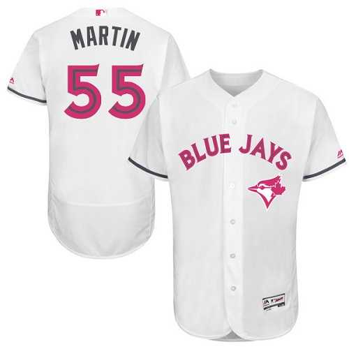 Toronto Blue Jays #55 Russell Martin White Mother's Day Flexbase Stitched Jersey DingZhi