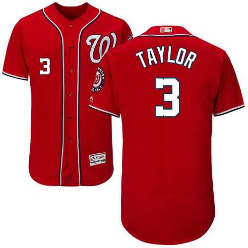 Washington Nationals #3 Michael Taylor Red Flexbase Stitched Jersey DingZhi