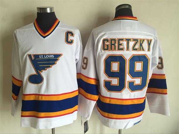 St. Louis Blues #99 Wayne Gretzky Throwback CCM White Stitched Jersey