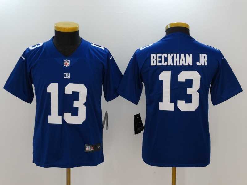 Youth Limited Nike New York Giants #13 Odell Beckham Jr. Blue Vapor Untouchable Jersey
