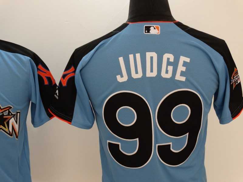 American League #99 Aaron Judge Blue 2017 MLB All-Star Game Home Run Derby Jersey