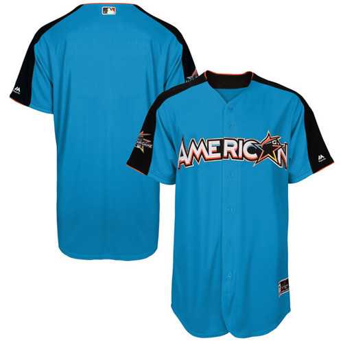Men's American League Majestic Blank Blue 2017 MLB All-Star Game Home Run Derby Team Jersey