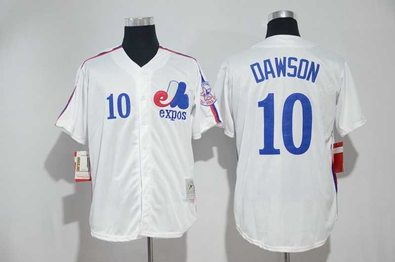Montreal Expos #10 Dawson White Mitchell And Ness Throwback Stitched Jersey