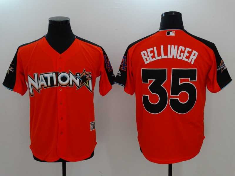 National League #35 Cody Bellinger Orange 2017 MLB All Star Game Home Run Derby Player Jersey