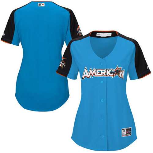 Women American League Majestic Blue 2017 MLB All-Star Game Home Run Derby Team Jersey