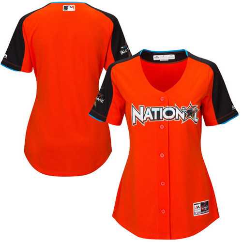 Women National League Majestic Orange 2017 MLB All-Star Game Home Run Derby Team Jersey