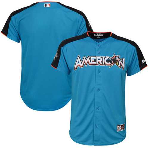 Youth American League Blank Majestic Blue 2017 MLB All-Star Game Home Run Derby Team Jersey