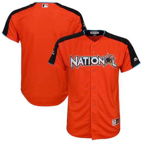 Youth National League Blank Majestic Orange 2017 MLB All-Star Game Home Run Derby Team Jersey