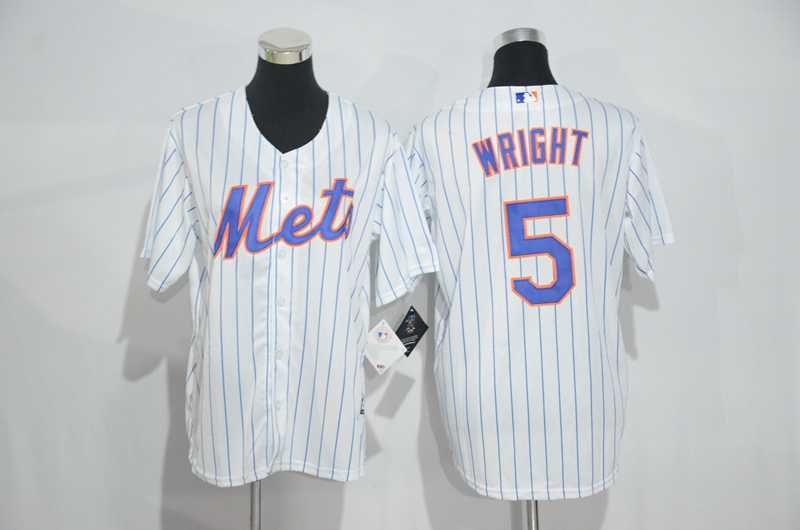 Youth New York Mets #5 David Wright White New Cool Base Jersey