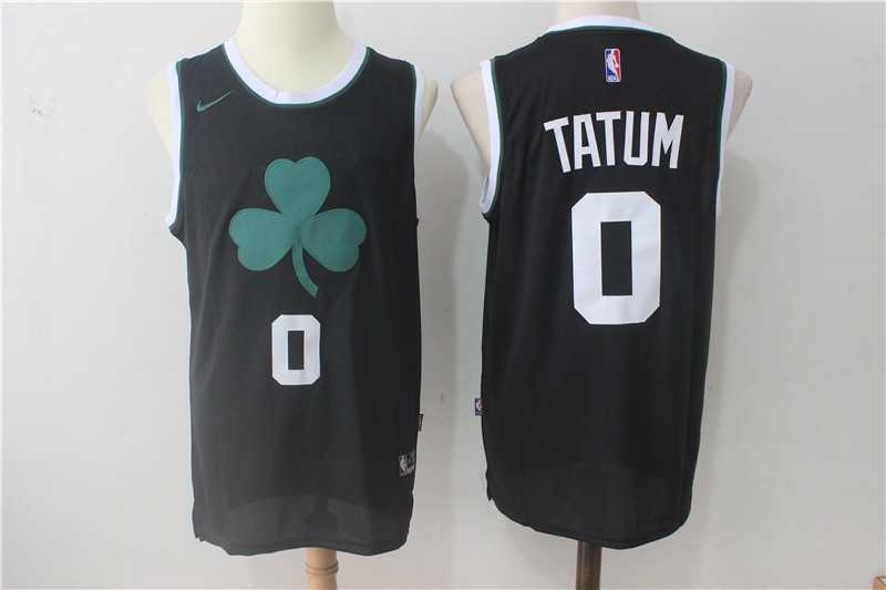 Nike Boston Celtics #0 Jayson Tatum Black Stitched Jersey