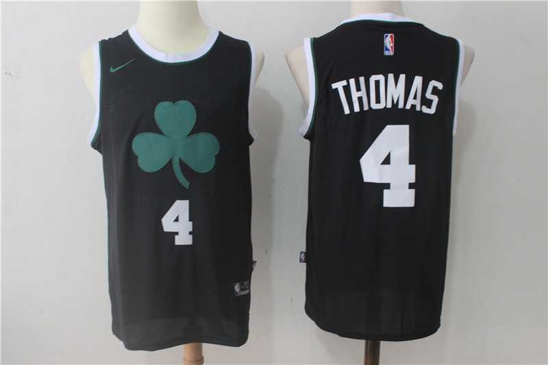 Nike Boston Celtics #4 Isaiah Thomas Black Stitched Jersey