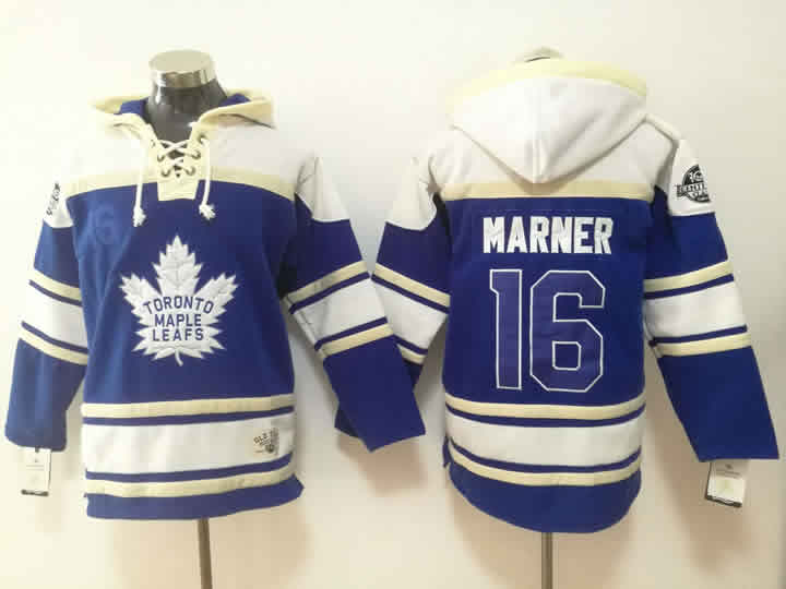 Toronto Maple Leafs #16 Mitchell Marner Blue All Stitched Hooded Sweatshirt