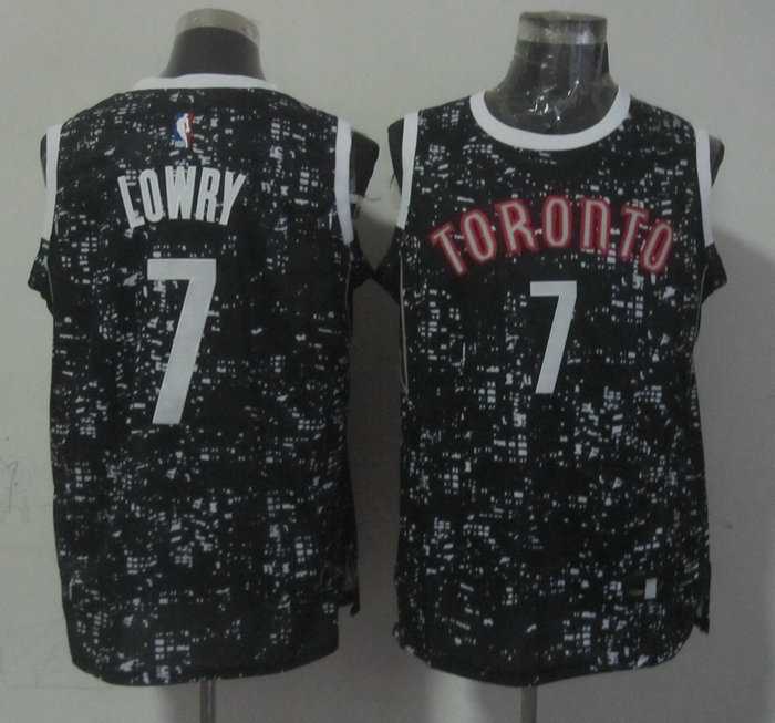 Toronto Raptors #7 Kyle Lowry Black City Luminous Stitched Jersey