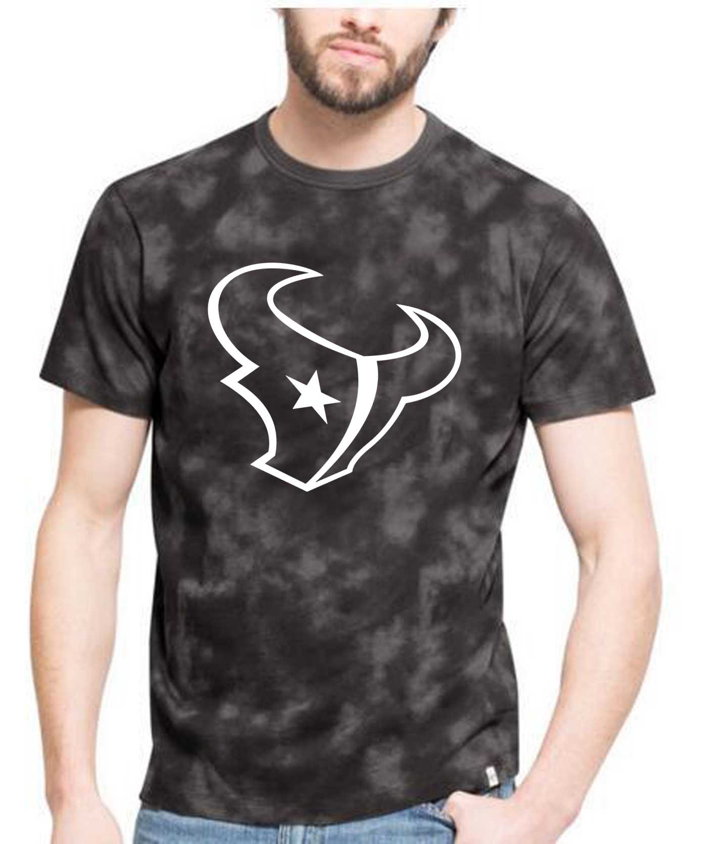 Men's Houston Texans Team Logo Black Camo Men's T Shirt