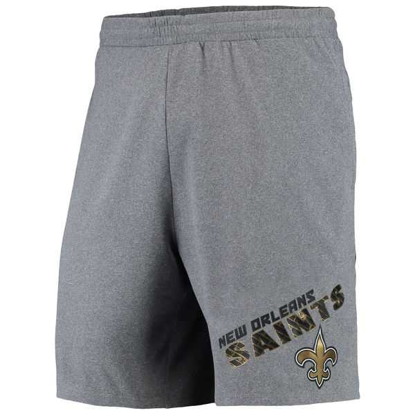 Men's New Orleans Saints Concepts Sport Tactic Lounge Shorts Heathered Gray