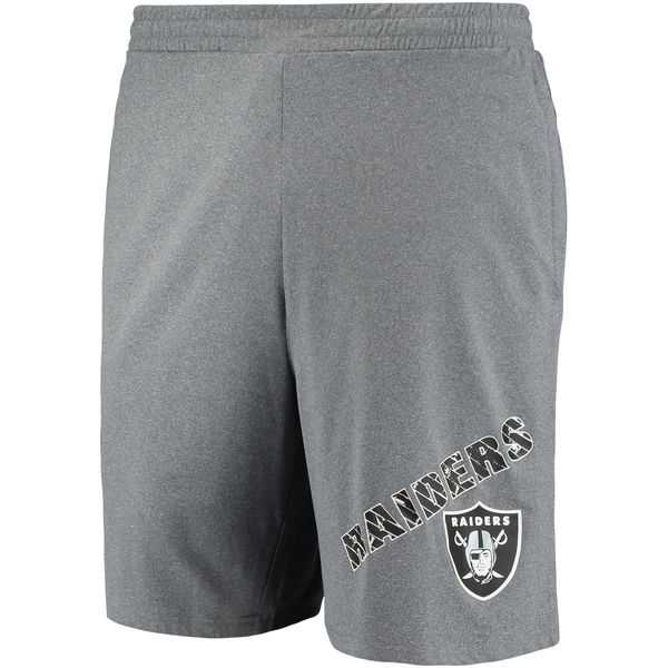 Men's Oakland Raiders Concepts Sport Tactic Lounge Shorts Heathered Gray