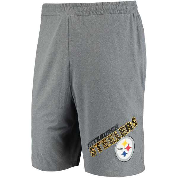 Men's Pittsburgh Steelers Concepts Sport Tactic Lounge Shorts Heathered Gray