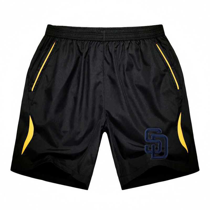 Men's San Diego Padres Black Gold Stripe MLB Shorts