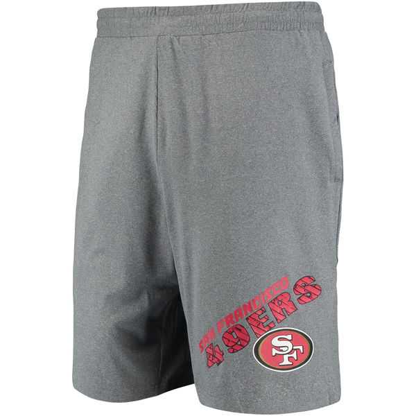 Men's San Francisco 49ers Concepts Sport Tactic Lounge Shorts Heathered Gray