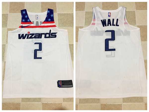 Nike Washington Wizards #2 John Wall White Nike Jersey