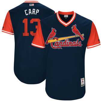 St. Louis Cardinals #13 Matt Carpenter Carp Majestic Navy 2017 Players Weekend Jersey JiaSu