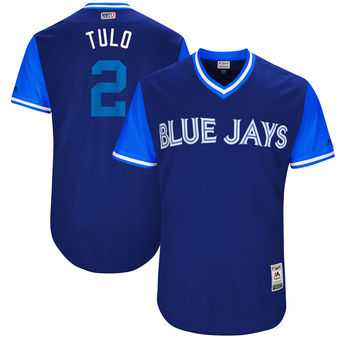 Toronto Blue Jays #2 Troy Tulowitzki Tulo Majestic Royal 2017 Players Weekend Jersey JiaSu