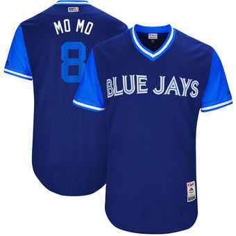 Toronto Blue Jays #8 Kendrys Morales Mo Mo Majestic Royal 2017 Players Weekend Jersey JiaSu