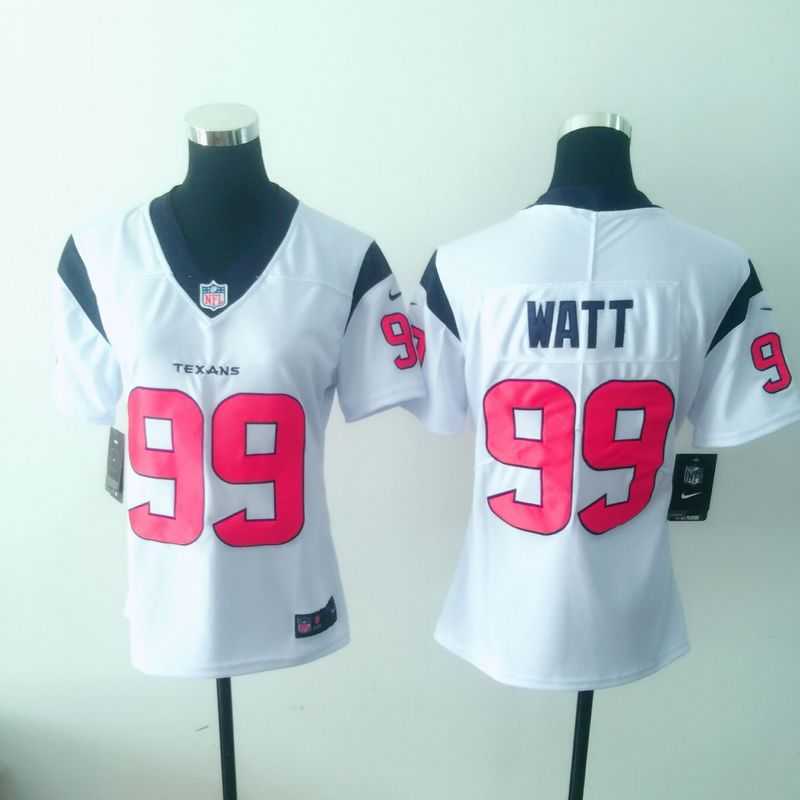 Women Limited Nike Houston Texans #99 J.J. Watt White Vapor Untouchable Jerseys