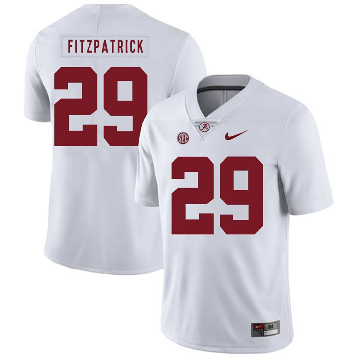 Alabama Crimson Tide 29 Minkah Fitzpatrick White Nike College Football Jersey Dzhi