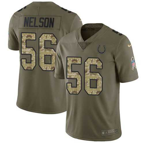 Nike Colts 56 Quenton Nelson Olive Camo Salute To Service Limited Jersey Dzhi