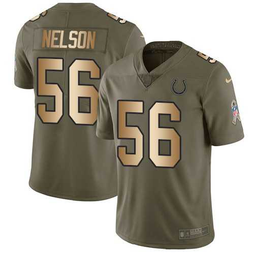 Nike Colts 56 Quenton Nelson Olive Gold Salute To Service Limited Jersey Dzhi
